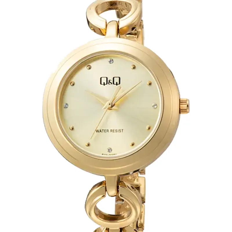 Q&Q Quartz Gold-tone Ladies Watch- F11A-004PY